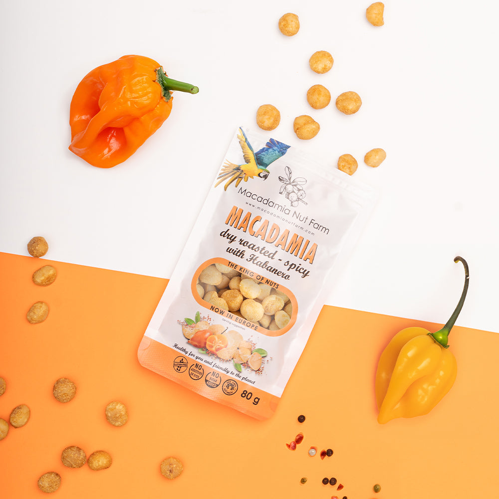 Pikantne Orzechy Makadamia Habanero