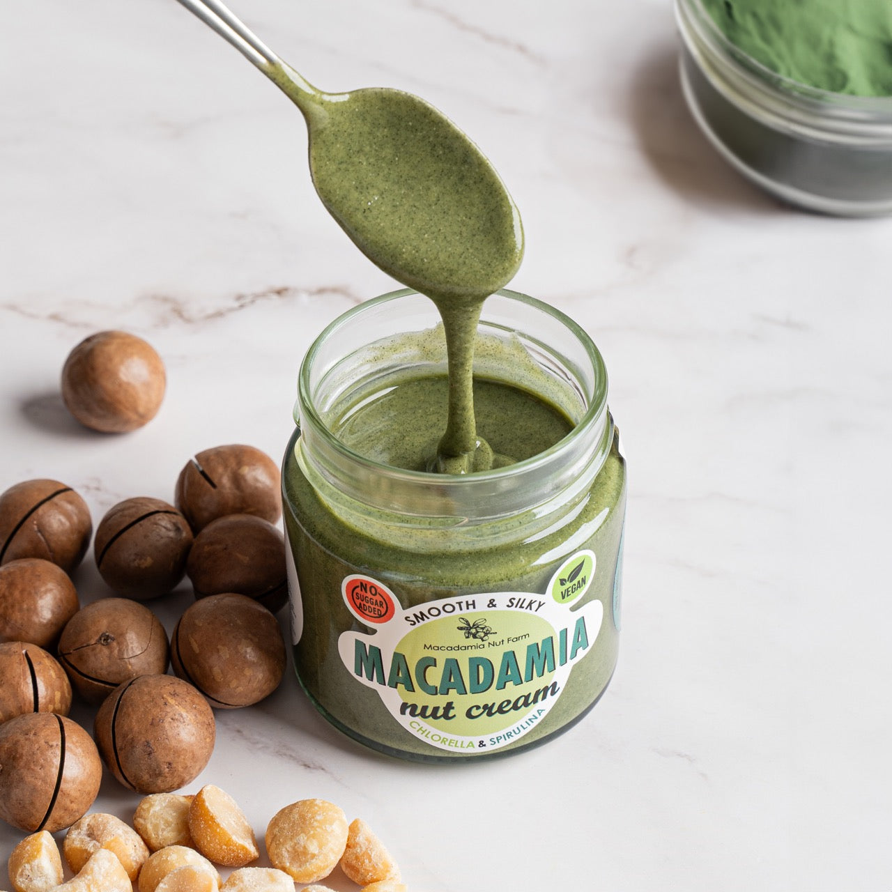 Masło z Orzechów Makadamia SPIRULINA